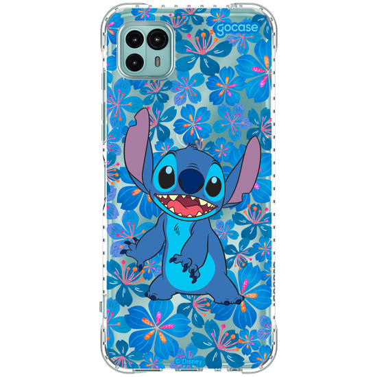 Capinha para celular Lilo & Stitch - Floral Blue Stitch