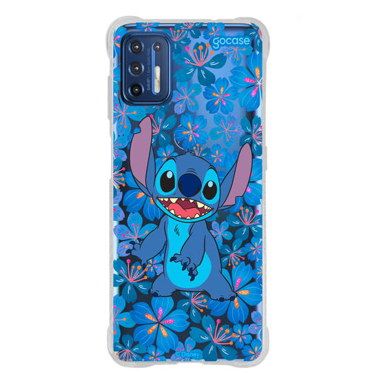 Capinha para celular Lilo & Stitch - Floral Blue Stitch