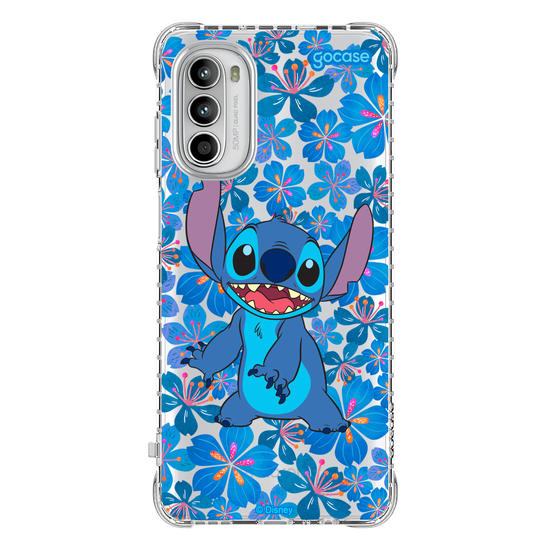 Capinha para celular Lilo & Stitch - Floral Blue Stitch