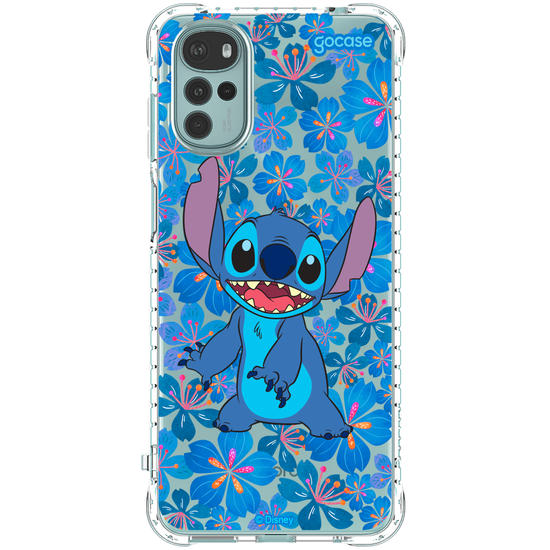 Capinha para celular Lilo & Stitch - Floral Blue Stitch