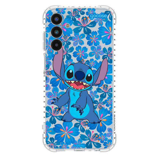 Capinha para celular Lilo & Stitch - Floral Blue Stitch