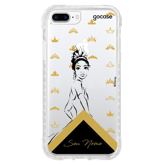 Capinha para celular Disney - Princesas - Tiana Dourado Elegante