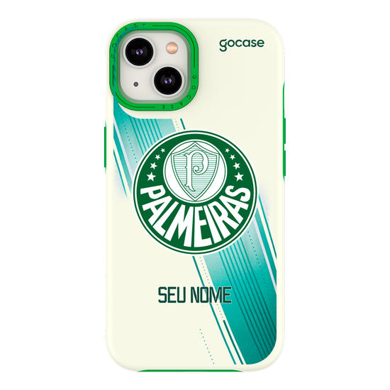 Capinha para celular Duo Verde e Branca - Palmeiras - Uniforme 2 2023 Escudo
