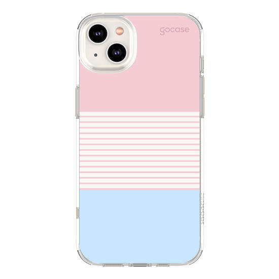 Capinha para celular  Duo Rosa e Azul - Listras