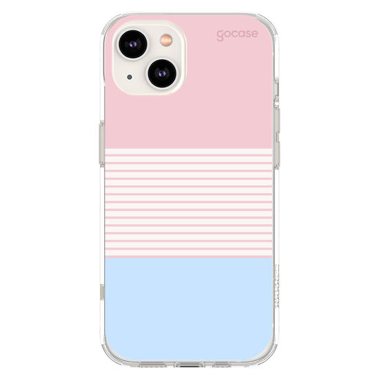 Capinha para celular  Duo Rosa e Azul - Listras
