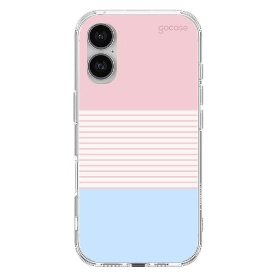 Capinha para celular  Duo Rosa e Azul - Listras
