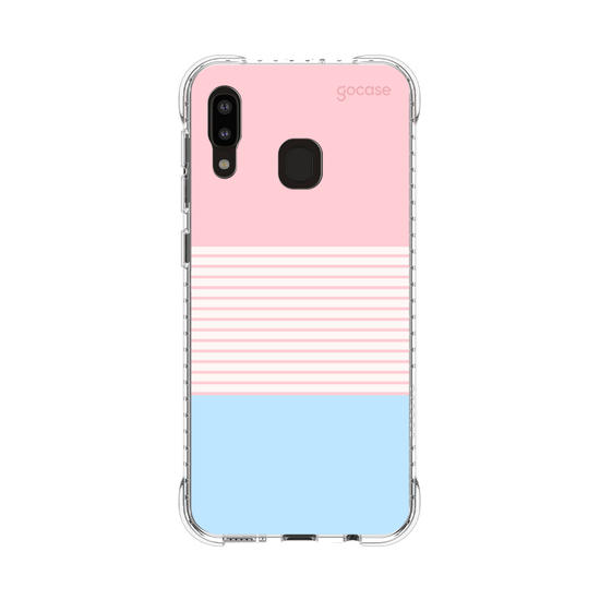 Capinha para celular  Duo Rosa e Azul - Listras