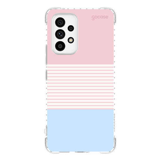 Capinha para celular  Duo Rosa e Azul - Listras