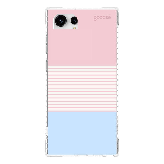Capinha para celular  Duo Rosa e Azul - Listras