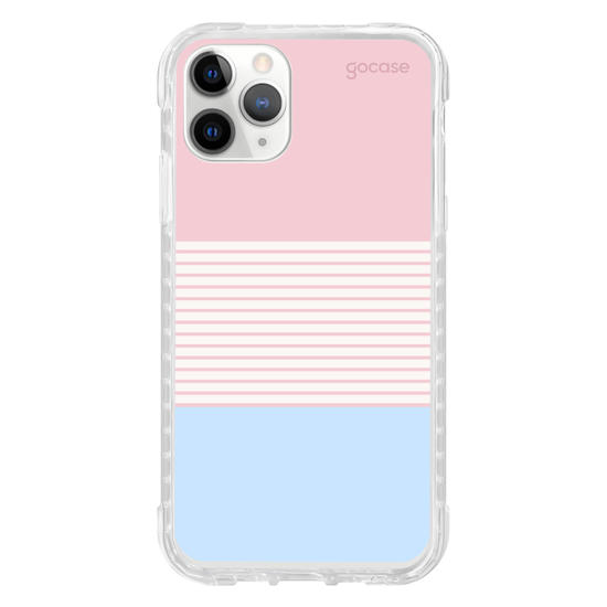 Capinha para celular  Duo Rosa e Azul - Listras