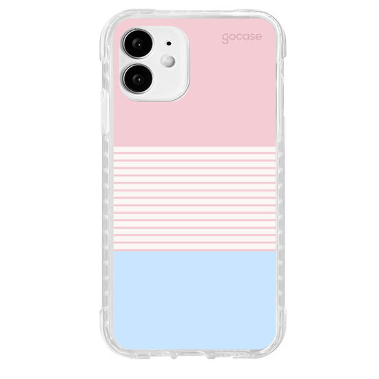 Capinha para celular  Duo Rosa e Azul - Listras