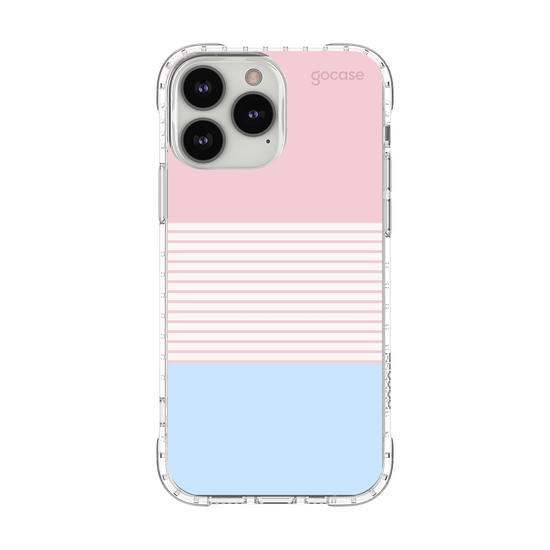 Capinha para celular  Duo Rosa e Azul - Listras