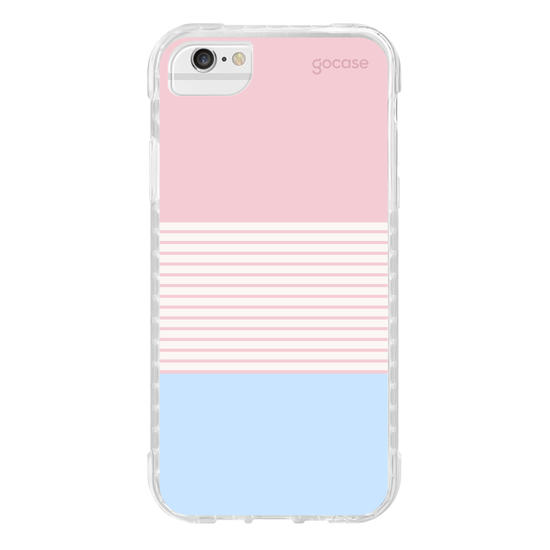 Capinha para celular  Duo Rosa e Azul - Listras
