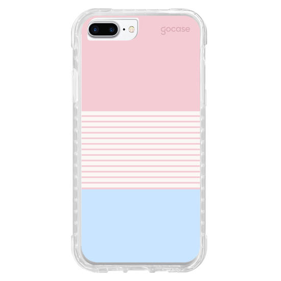 Capinha para celular  Duo Rosa e Azul - Listras