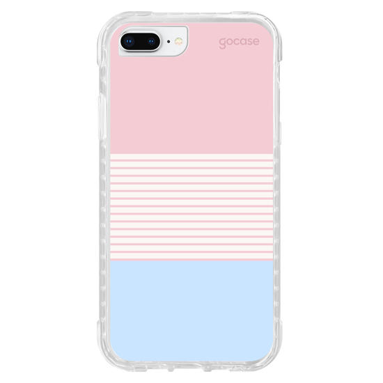Capinha para celular  Duo Rosa e Azul - Listras