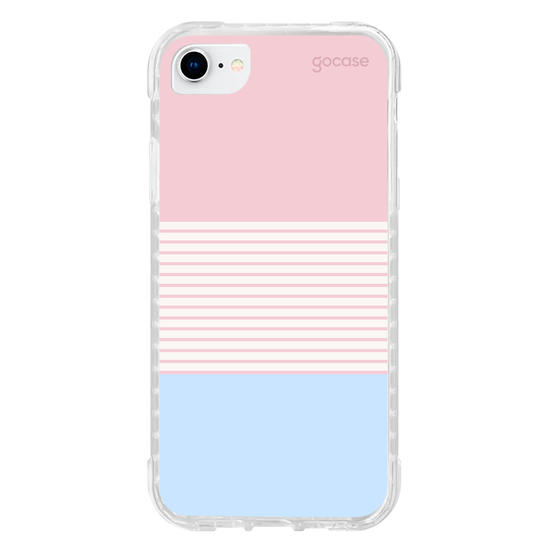 Capinha para celular  Duo Rosa e Azul - Listras