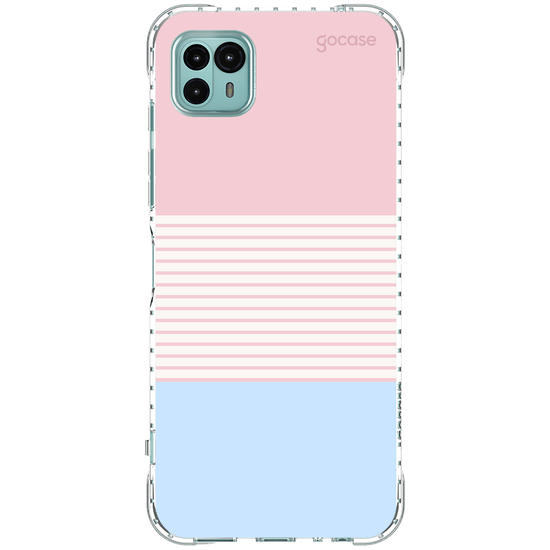 Capinha para celular  Duo Rosa e Azul - Listras