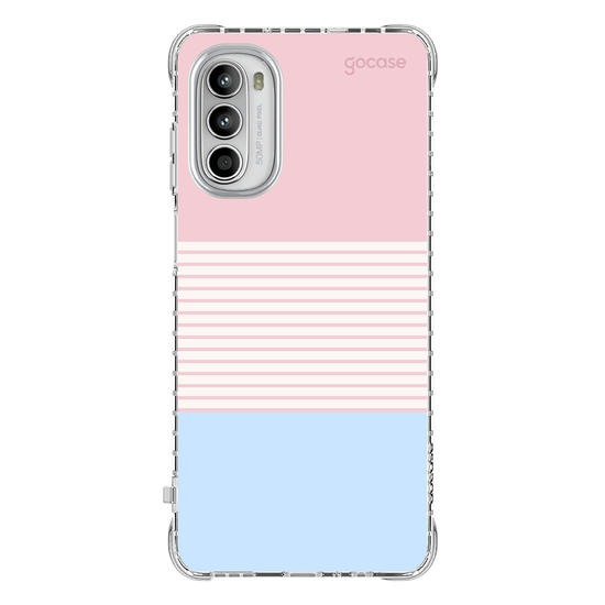 Capinha para celular  Duo Rosa e Azul - Listras