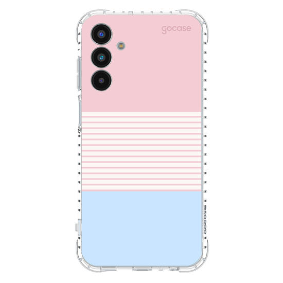 Capinha para celular  Duo Rosa e Azul - Listras