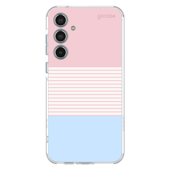 Capinha para celular  Duo Rosa e Azul - Listras