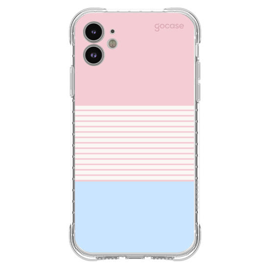 Capinha para celular  Duo Rosa e Azul - Listras