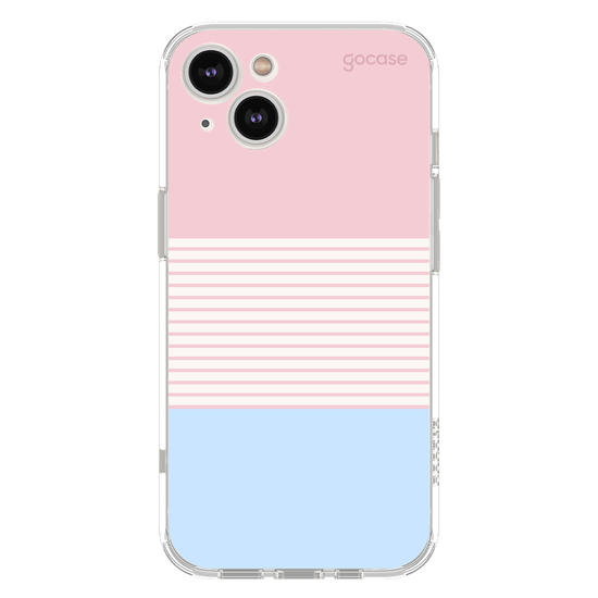 Capinha para celular  Duo Rosa e Azul - Listras