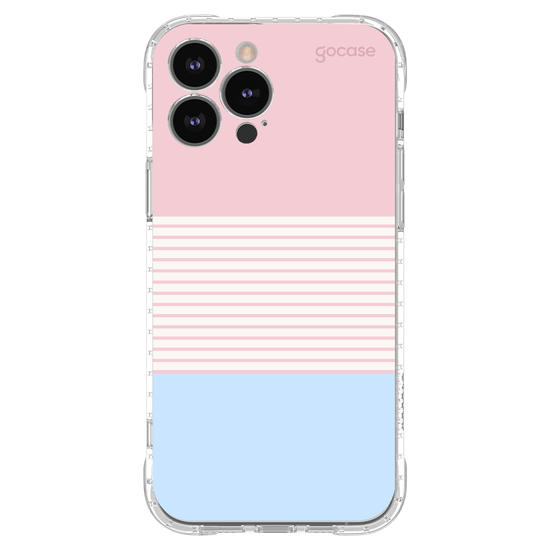 Capinha para celular  Duo Rosa e Azul - Listras