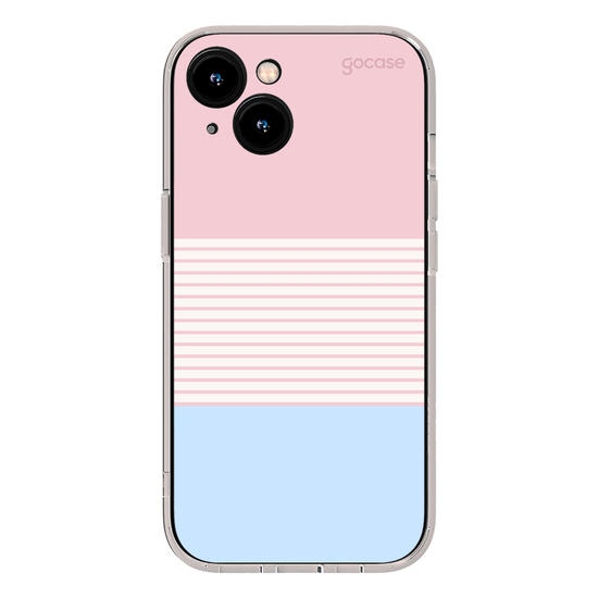 Capinha para celular  Duo Rosa e Azul - Listras