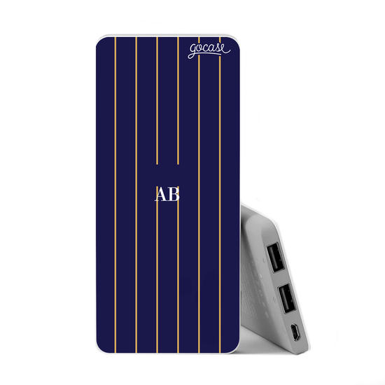 Download Power Bank Slim Portable Charger 5000mah Elegance Stripes Gocase PSD Mockup Templates