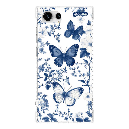 Capinha para celular  Elegant Blue Butterfly Pattern