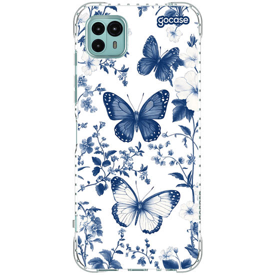 Capinha para celular  Elegant Blue Butterfly Pattern