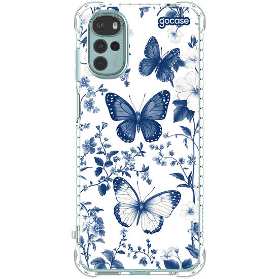 Capinha para celular  Elegant Blue Butterfly Pattern