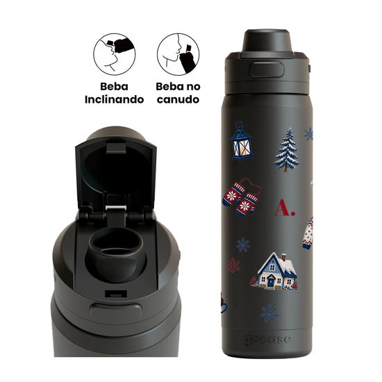 Garrafa Térmica Flip Pro - Elementos de Inverno