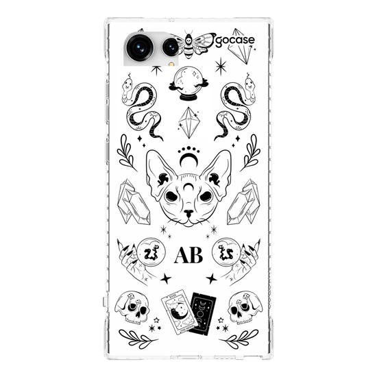 Capinha para celular  Elementos Místicos Branco
