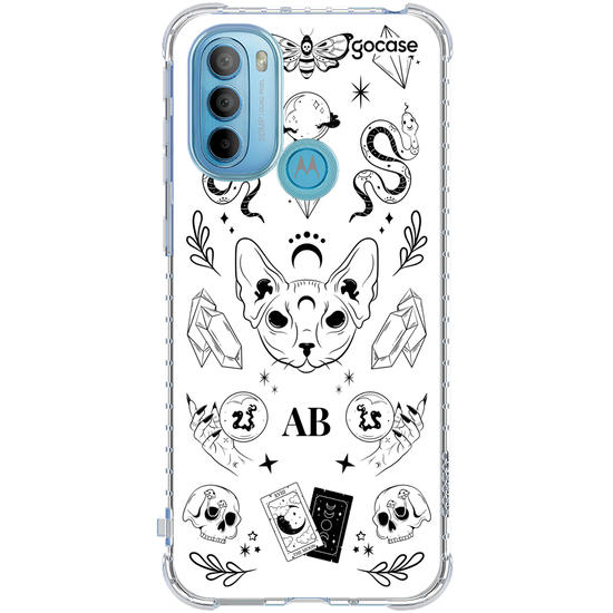 Capinha para celular  Elementos Místicos Branco