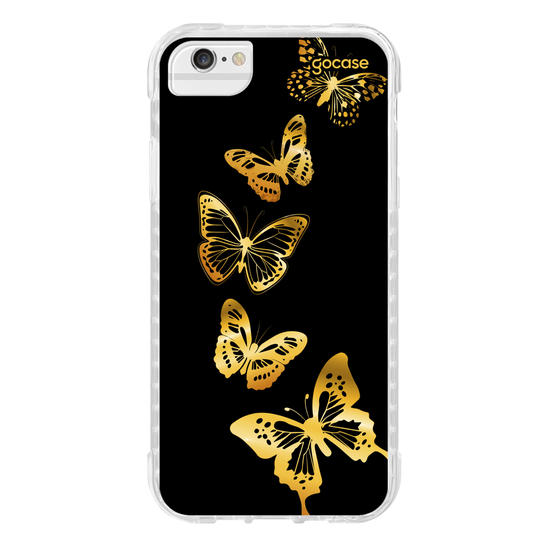 Capinha para celular  Fancy Golden Butterflies