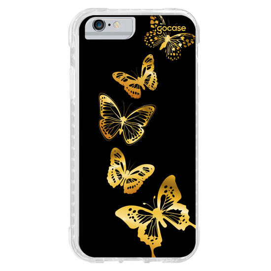 Capinha para celular  Fancy Golden Butterflies