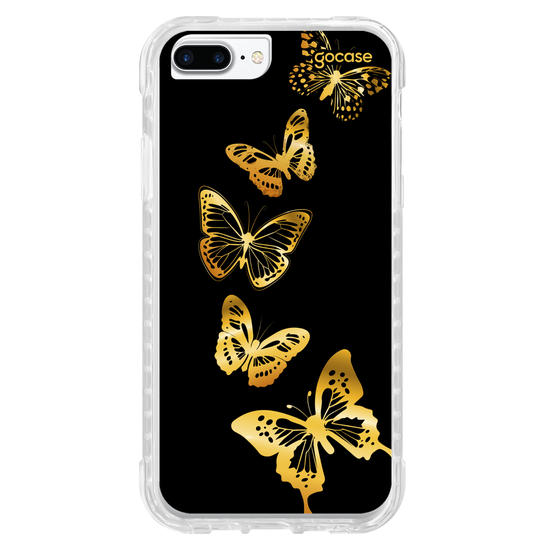Capinha para celular  Fancy Golden Butterflies