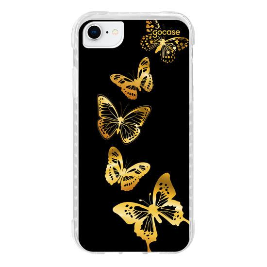 Capinha para celular  Fancy Golden Butterflies