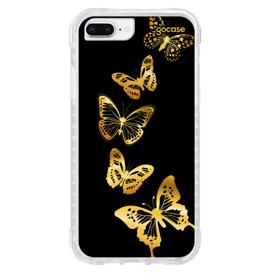 Capinha para celular  Fancy Golden Butterflies