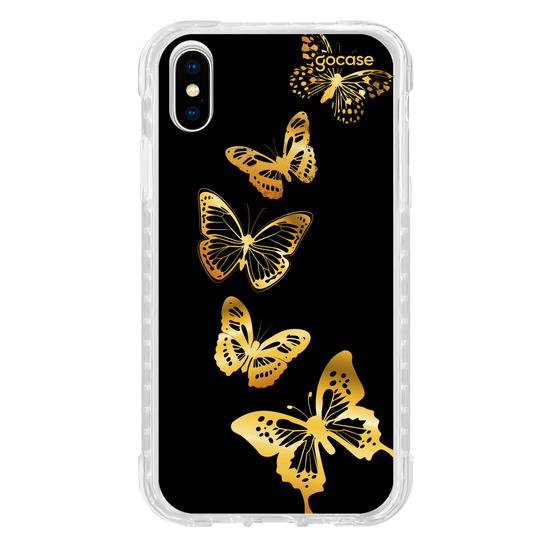 Capinha para celular  Fancy Golden Butterflies