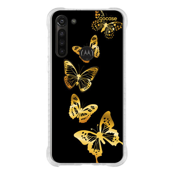 Capinha para celular  Fancy Golden Butterflies