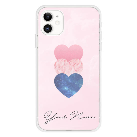 Fancy Hearts Customizable Phone Case