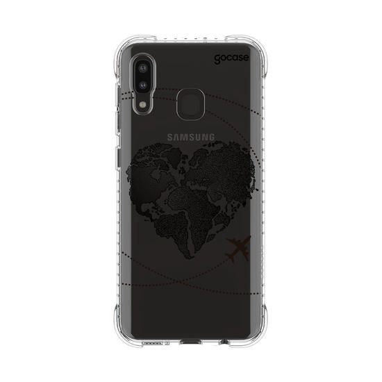 Capinha para celular Coração Mapa Mundi