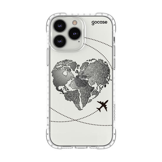Capinha para celular Coração Mapa Mundi