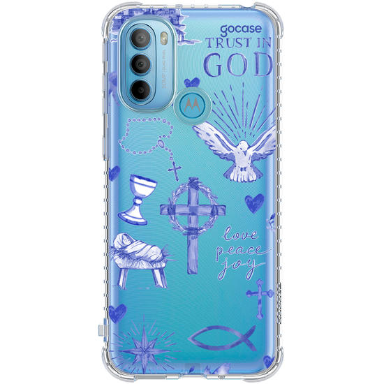 Capinha para celular  Fé Aquarelada