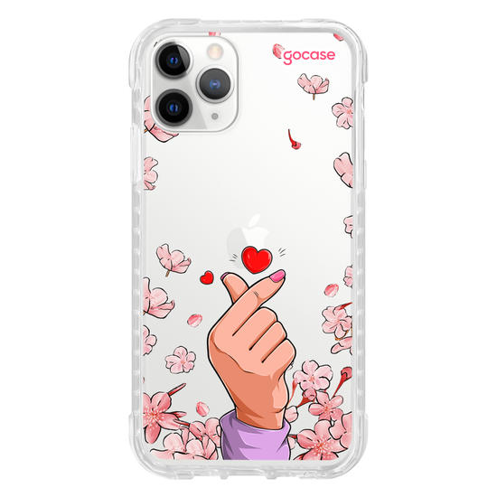 Capinha para celular  Finger Heart Cerejeiras