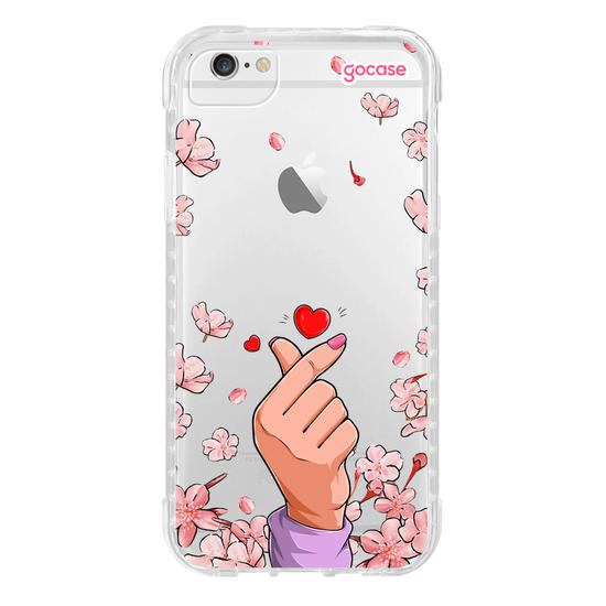 Capinha para celular  Finger Heart Cerejeiras
