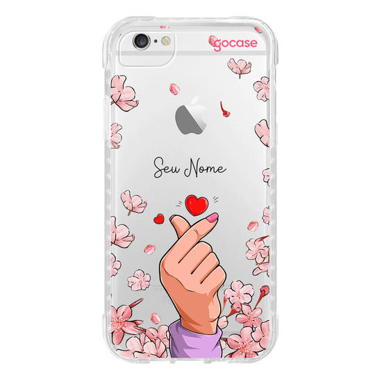 Capinha para celular  Finger Heart Cerejeiras