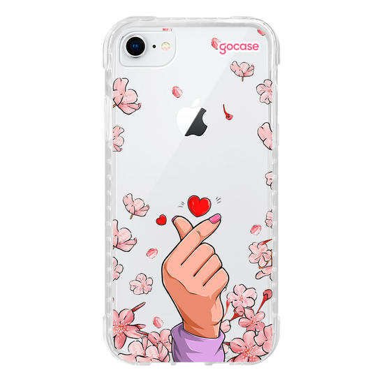 Capinha para celular  Finger Heart Cerejeiras